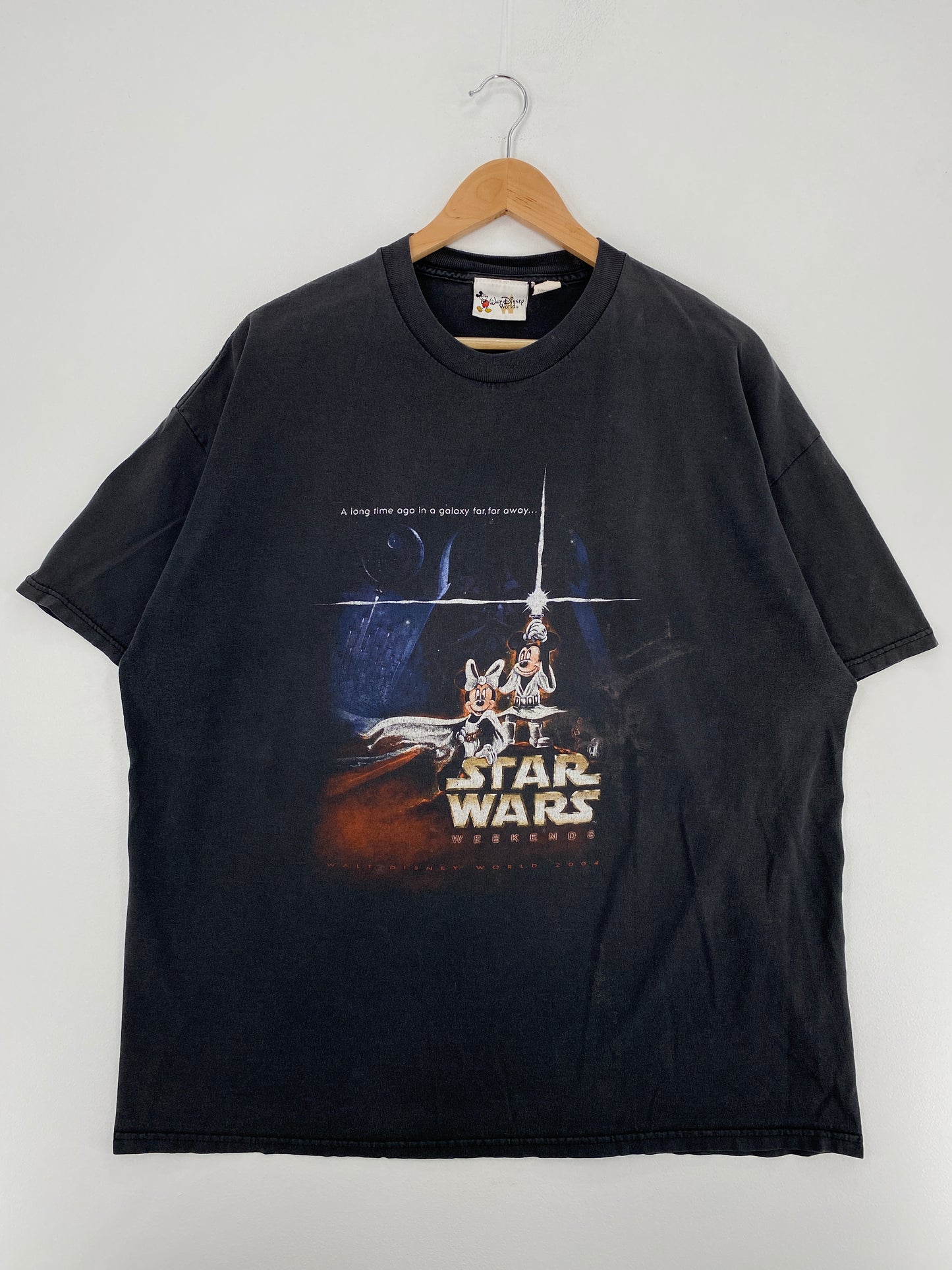2004 DISNEY MICKEY & MINNIE STAR WARS WEEKENDS Size Approx.XXL Vintage T-Shirts / A5335