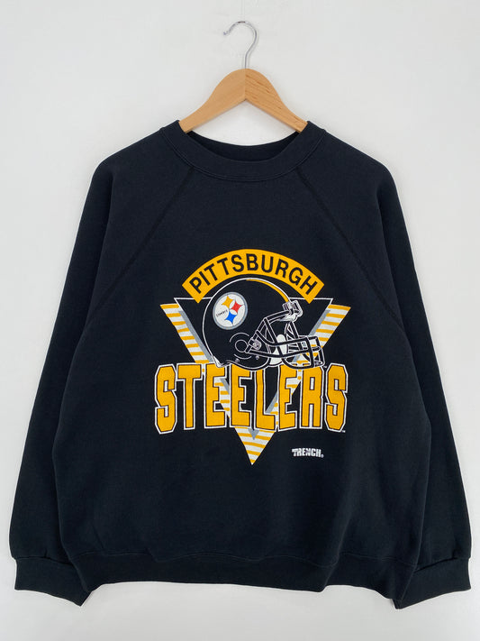 90's PITTSBURGH STEELERS Size XXL Vintage NFL Sweat-Shirt / A5247
