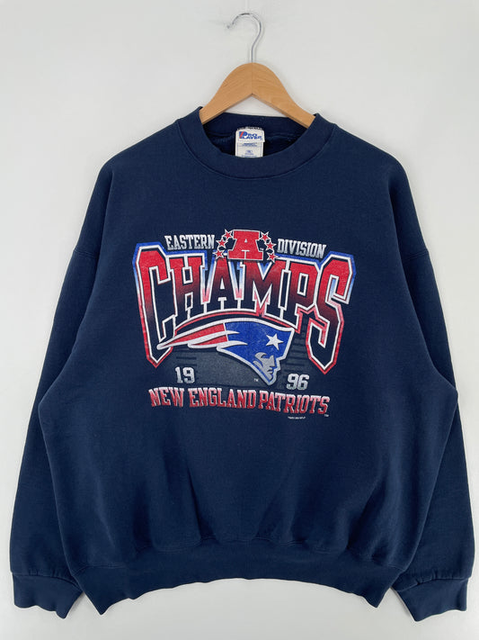 1996 NEW ENGLAND PATRIOTS Made in USA Size XXL Vintage NFL Sweat-shirt / E3114S