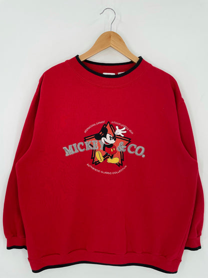 90's DISNEY MICKEY Size XL Vintage Sweat-shirt/ K5409
