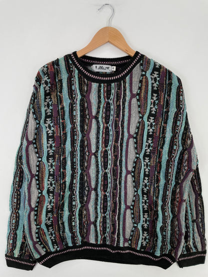 Vintage COOGI Style Made in USA Size M Acrylic Knit Sweater / E3688K