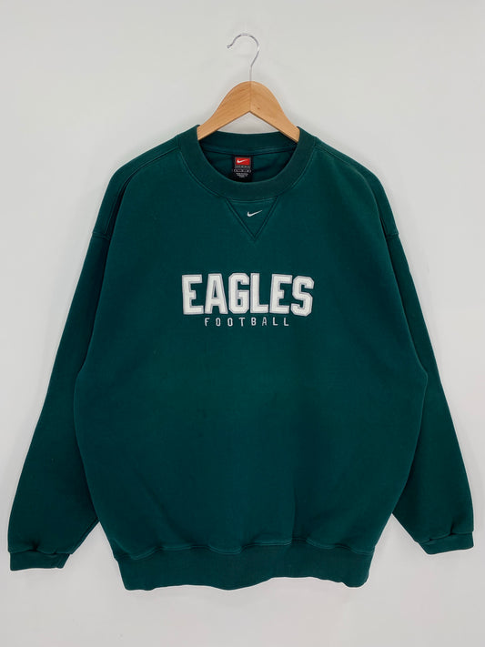 00' NIKE PHILADELPHIA EAGLES Size L Vintage NFL Sweat-Shirt / K8543