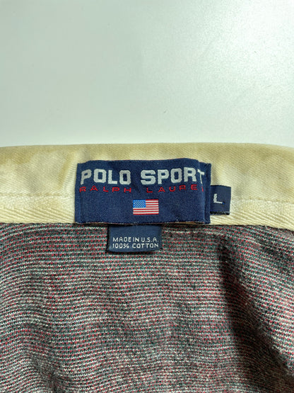 90's POLO SPORTS Size L Vintage Rugby-Shirt / K8343
