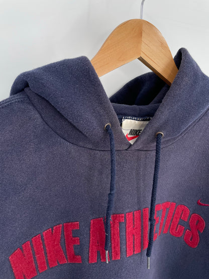 90's NIKE Athletics Made in USA Size L Vintage Hoodie Sweat-shirt / K9752