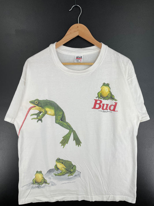 1995 BUDWEISER Made in USA Size XL Vintage T-Shirt / A2156