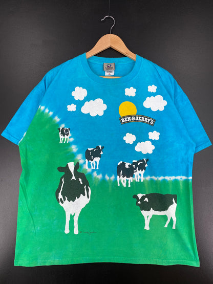 90’s LIQUID BLUE x BEN & JERRY'S Size XL Vintage T-Shirt / A1918