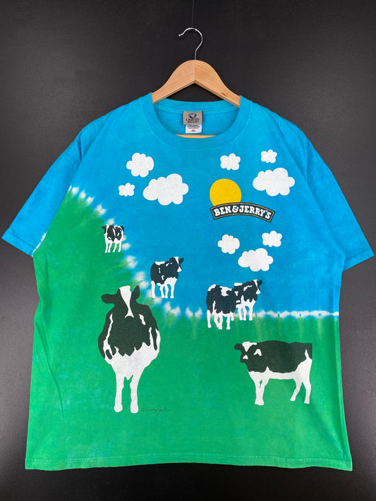 90’s LIQUID BLUE x BEN & JERRY'S Size XL Vintage T-Shirt / A1918