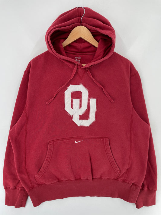 Vintage UNIVERSITY OF OKLAHOMA Size L College Hoodie Sweat Shirt / E6717S