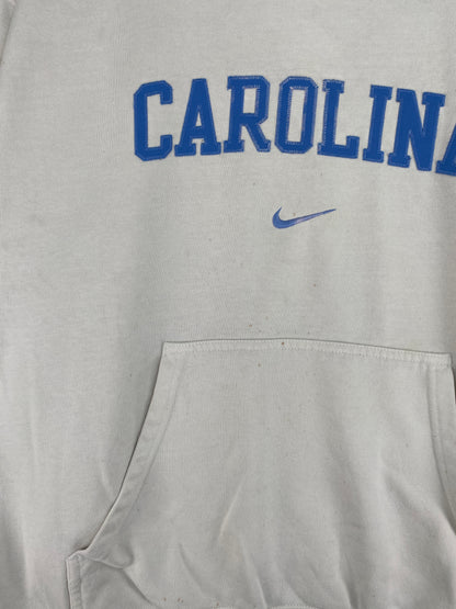 00' NIKE CAROLINA Size L Vintage College Hoodie Sweat-Shirt / A4032