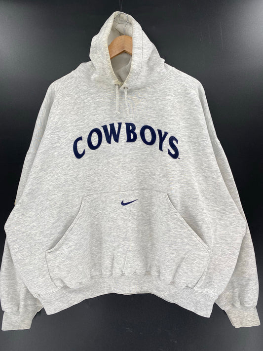 90’s NIKE DALLAS COWBOYS Size XXL Vintage NFL Hoodie Sweat-shirt / K5583