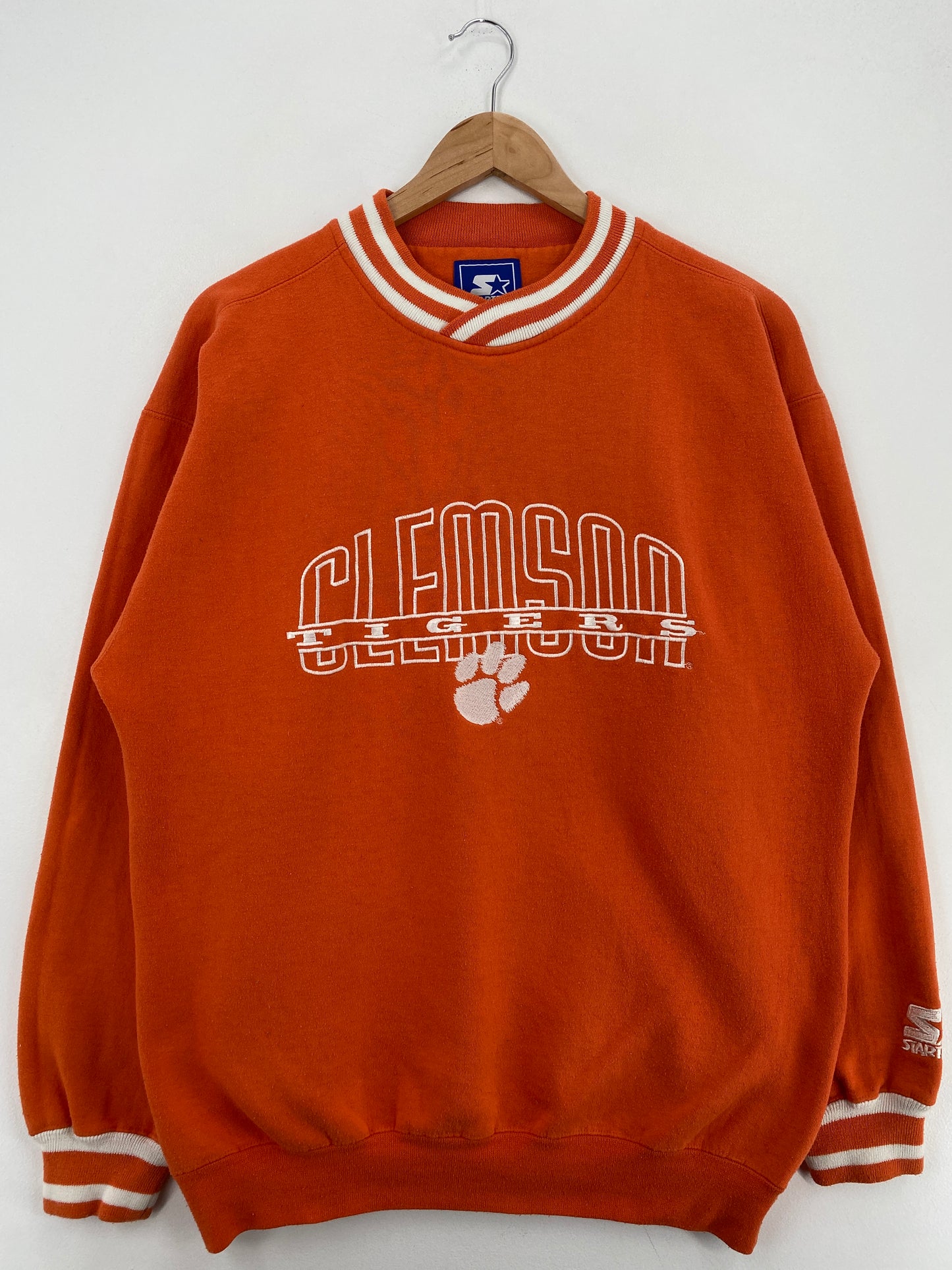90's STARTER x CLEMSON Size L Vintage College Sweat-Shirt / A6105