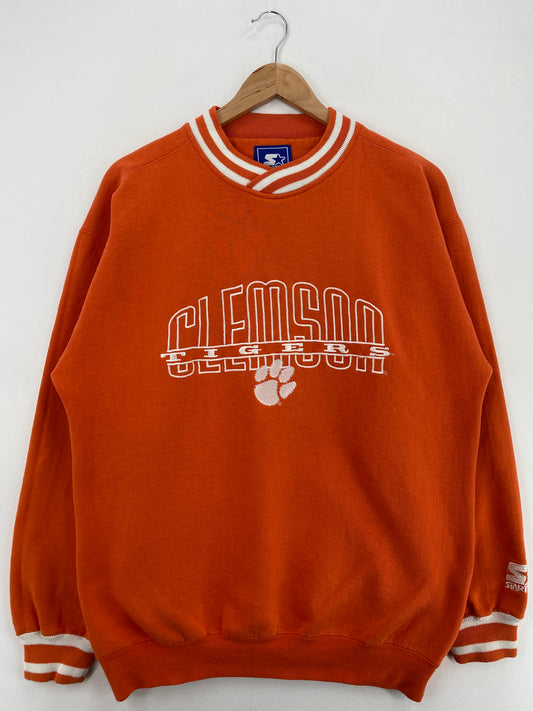 90's STARTER x CLEMSON Size L Vintage College Sweat-Shirt / A6105
