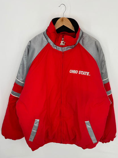 Vintage STARTER x OHIO STATE  Size XL Nylon Padded Jacket  / K8332