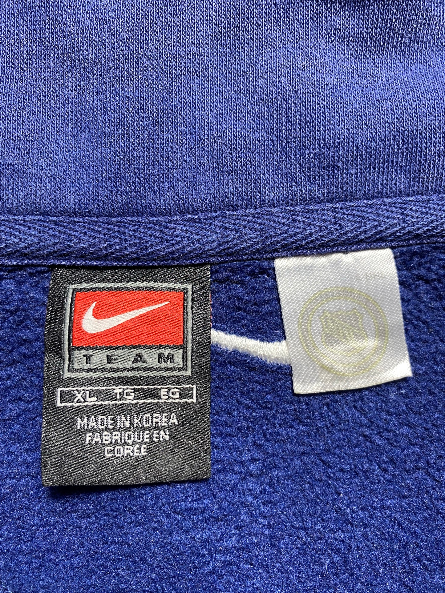 00’ NIKE ST. LOUIS BLUES Size XL Vintage NHL Half Zip-up Sweat-shirt / K6210
