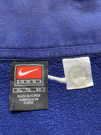 00’ NIKE ST. LOUIS BLUES Size XL Vintage NHL Half Zip-up Sweat-shirt / K6210