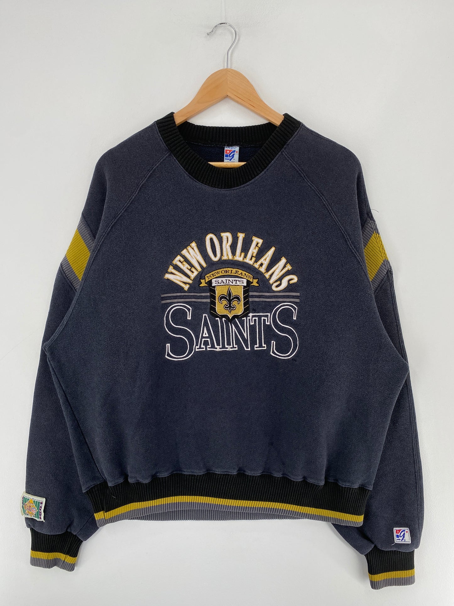 90's NEW ORLEANS SAINTS Made in USA Size XL Vintage NFL Sweat-Shirt / E6636S