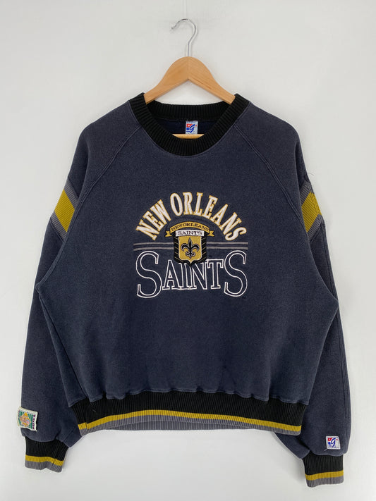 90's NEW ORLEANS SAINTS Made in USA Size XL Vintage NFL Sweat-Shirt / E6636S