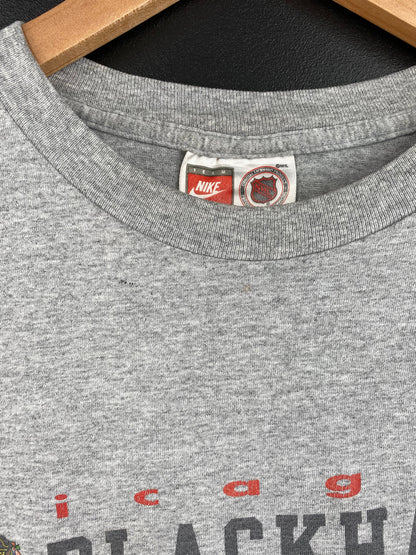 90's NIKE x CHICAGO BLACKHAWKS Made in USA Size XXL Vintage NHL T-Shirt / E5669T