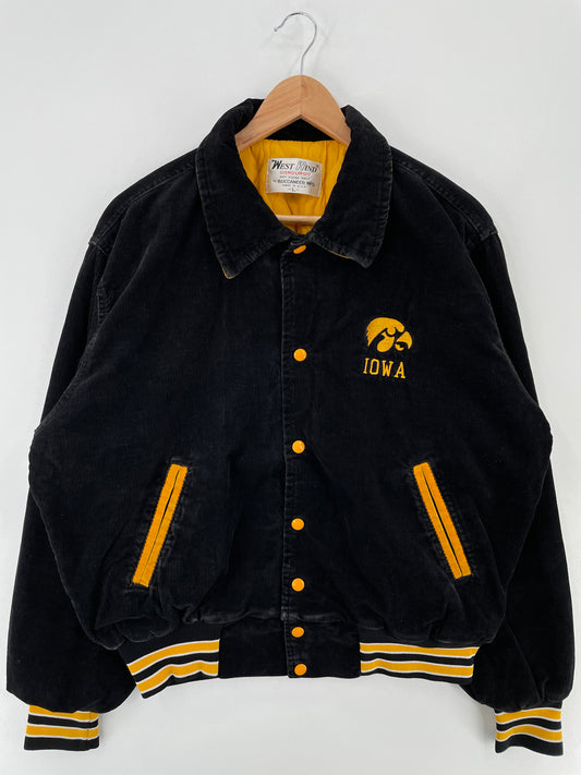 .80’s IOWA Made in USA Size L College Corduroy Jacket / A9753