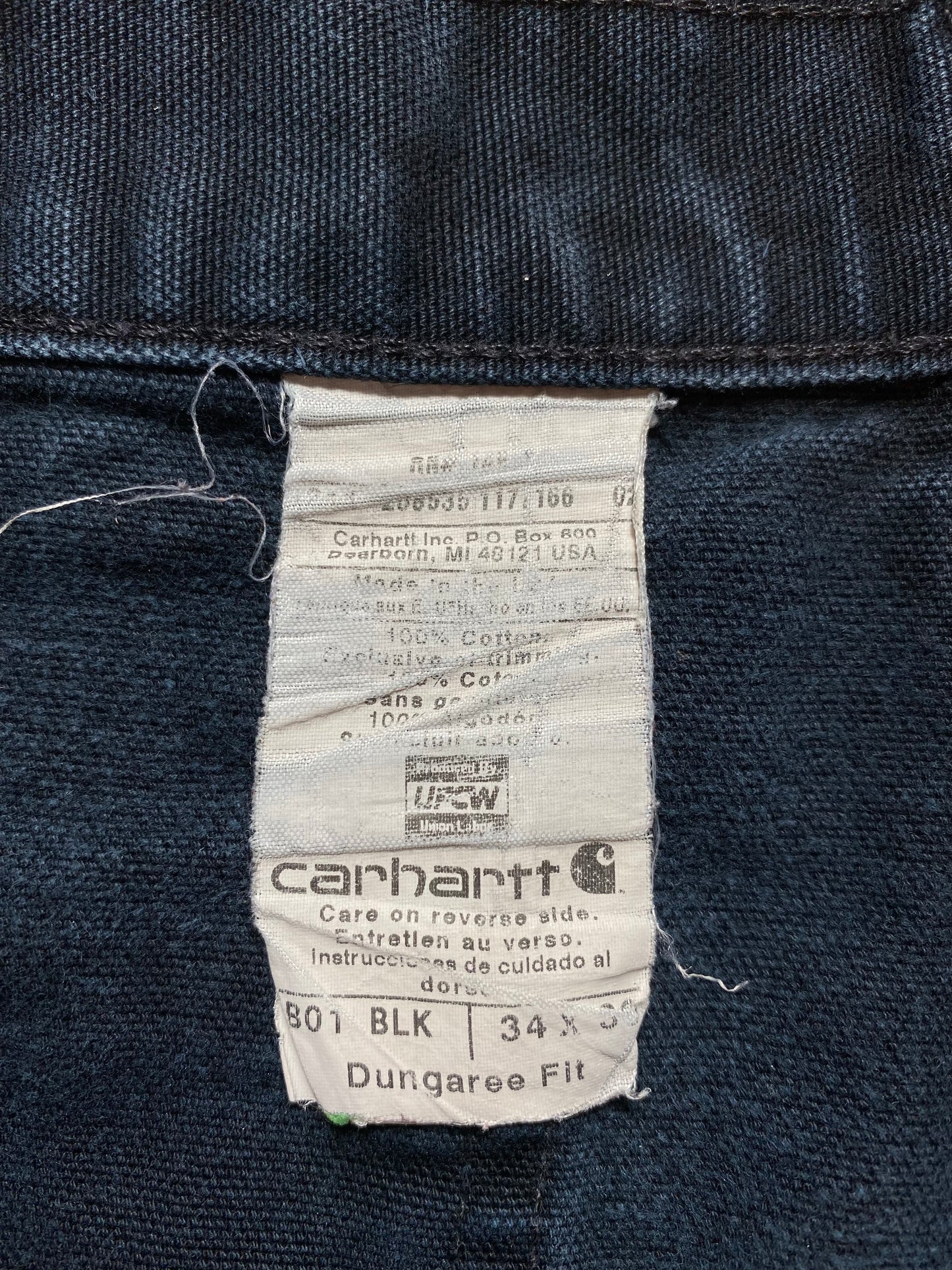 Vintage CARHARTT Size 34x30 Double Knee Duck Pants / K7226