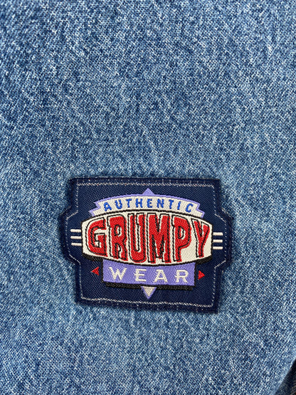 00' DISNEY GRUMPY Size L Vintage Button Down Shirt / A3950
