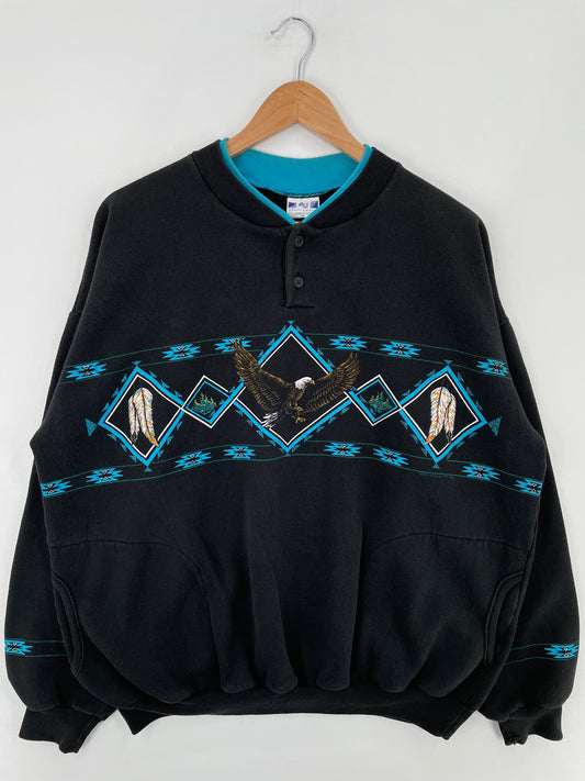 90's EAGLE Made in USA Size XL Vintage Animal Sweat-Shirt / E1372S