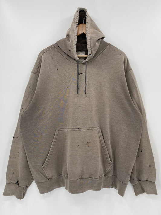 90’s NIKE CENTER SWOOSH Damaged Size XL Hoodie Vintage Sweat-Shirt / K6343