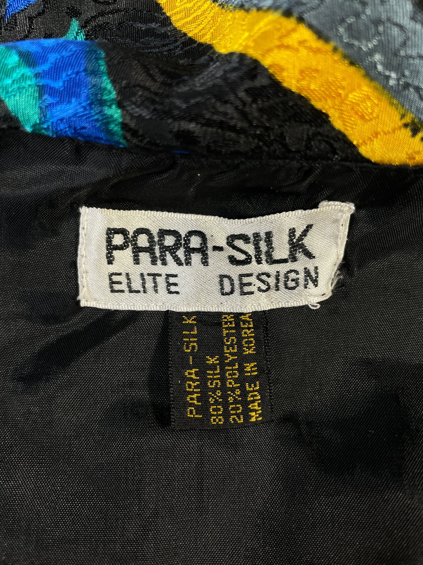 Vintage PARA-SILK Size Approx.XL Silk Jacket / E760