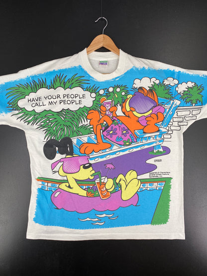 90’s GARFIELD Made in USA Size One Size(Approx.XL) Vintage T-Shirts / A5503