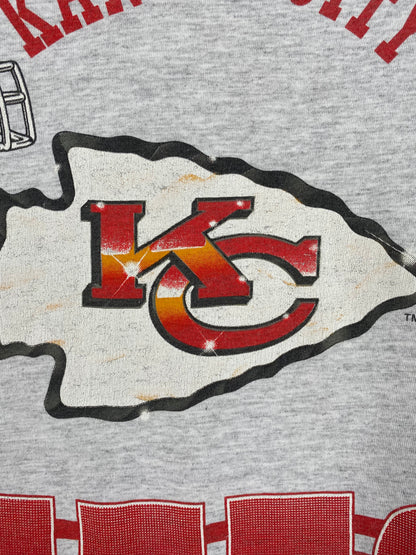 1993 SALEM x KANSAS CITY CHIEFS Made in USA Size XL Vintage NFL T-Shirts / A3014