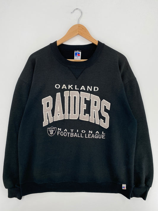 90's OAKLAND RAIDERS Made in USA Size XL Vintage NFL Sweat-Shirt / A5146
