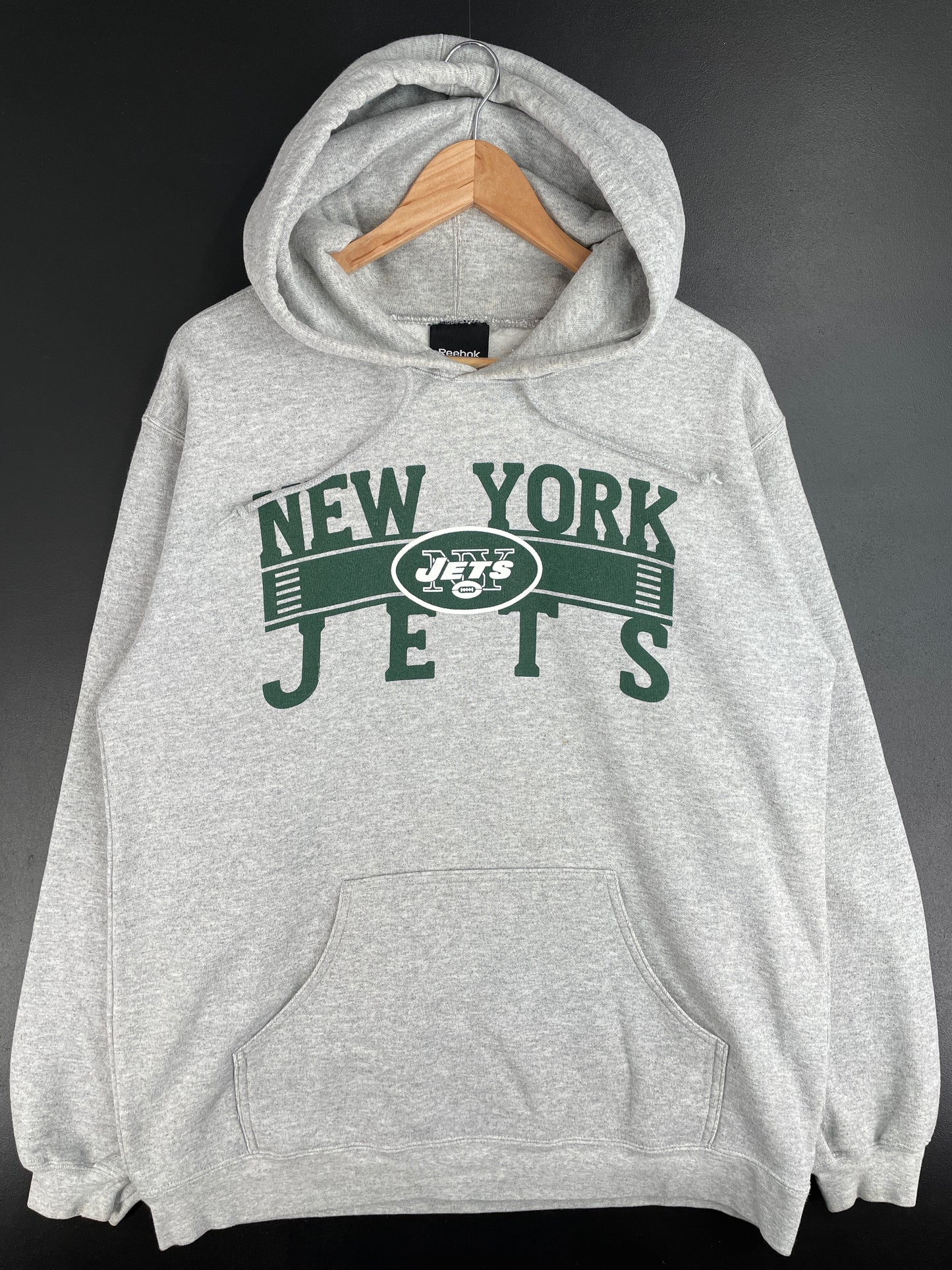 Vintage NEW YORK JETS Size L Vintage NFL Hoodie Sweat-Shirt / E1083