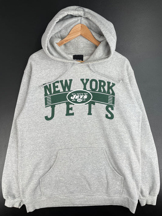 Vintage NEW YORK JETS Size L Vintage NFL Hoodie Sweat-Shirt / E1083