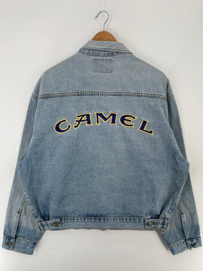 90's CAMEL Made in USA Size XL Vintage Denim Jacket / A9756