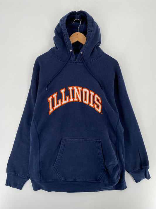 00' ILLINOIS Size XXL Vintage College Hoodie Sweat-shirt / E5461S