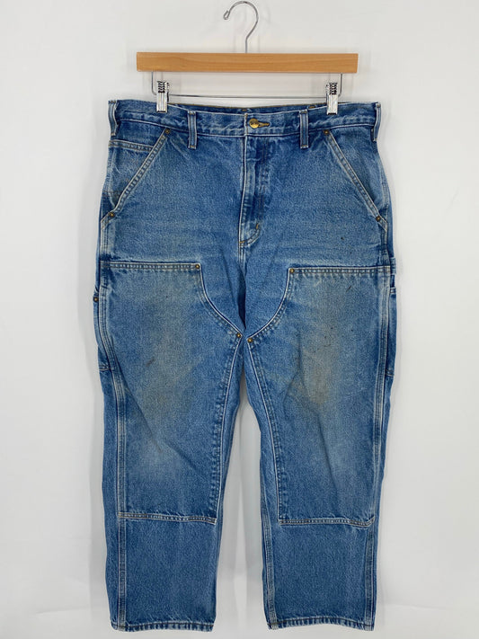 Vintage CARHARTT Size W34xL28.5 Double Knee Pants / A7562