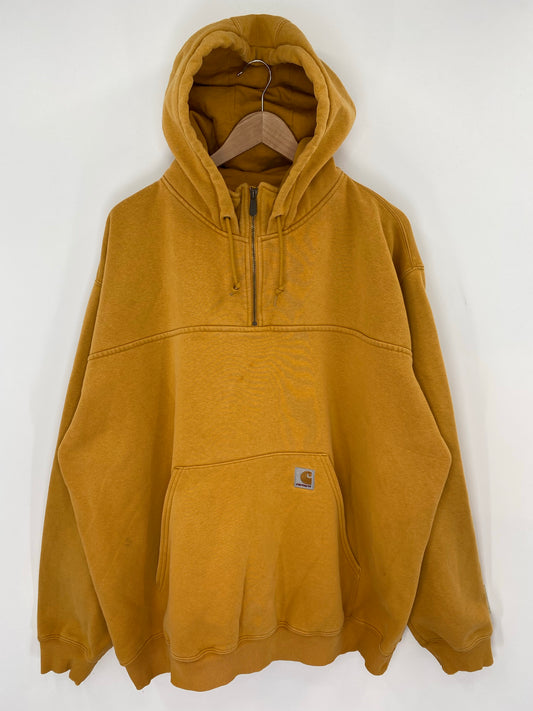 Vintage CARHARTT Size XXL Half Zip Hoodie Sweat-Shirt / K8780