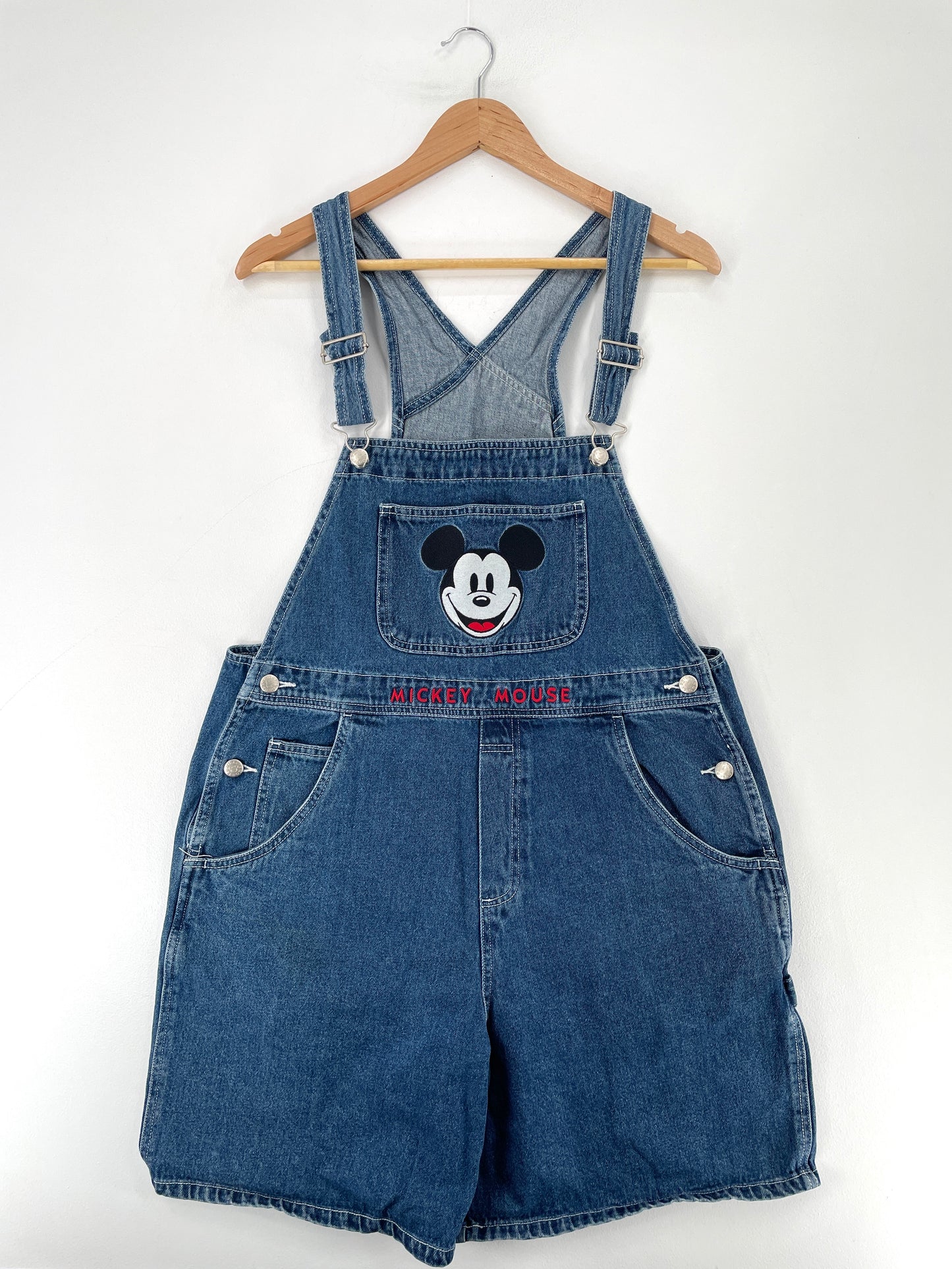 00' DISNEY MICKEY Size Approx.L Vintage Denim Overall / E6661P