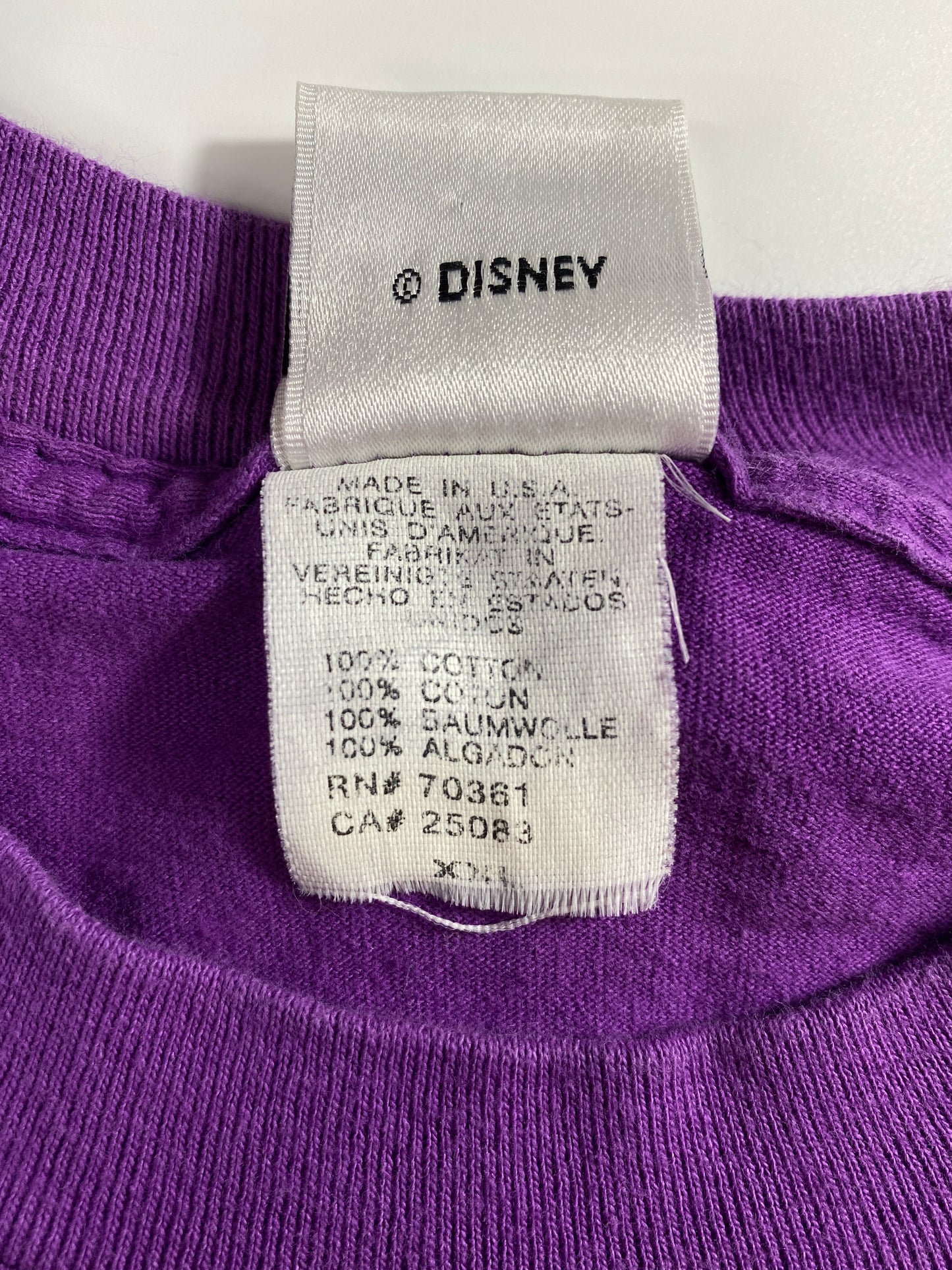 00’ DISNEY JASMINE & RAJAH Made in USA Size XXL Vintage T-Shirts / A5446