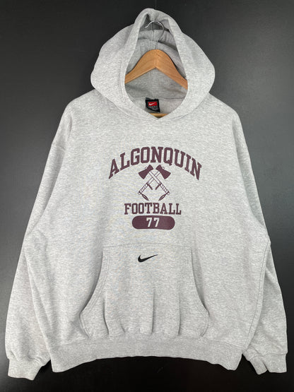 00' NIKE X ALGONQUIN Size XL Vintage College Hoodie Sweat-shirt / A8410