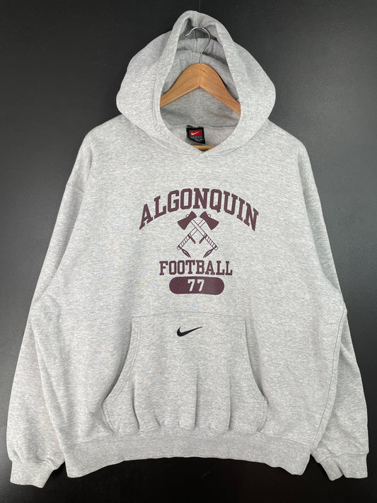 00' NIKE X ALGONQUIN Size XL Vintage College Hoodie Sweat-shirt / A8410