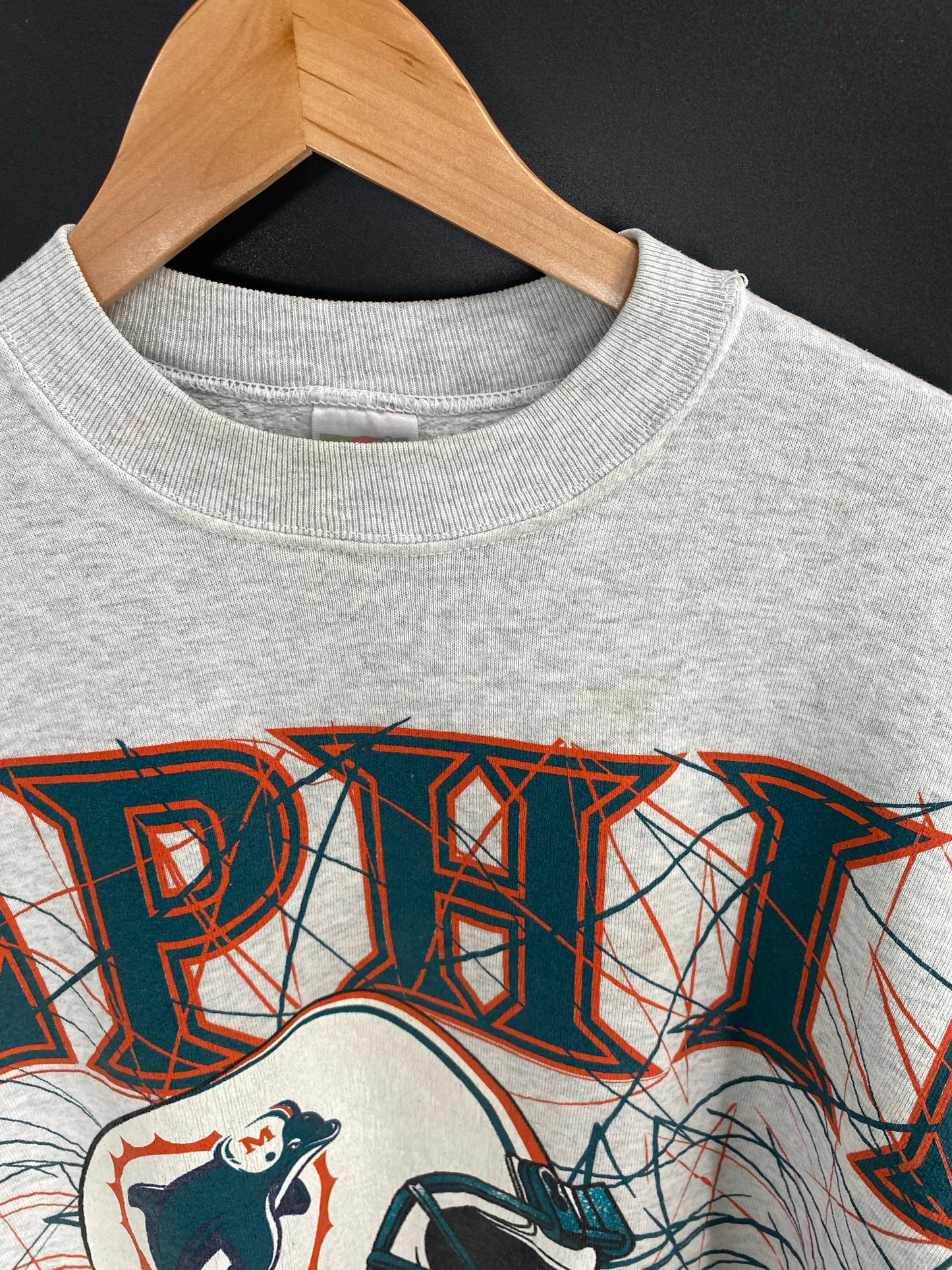 90's MIAMI DOLPHINS Size XL Vintage NFL Sweat-Shirt/ K8299