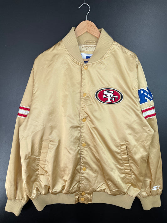 .90's STARTER x SAN FRANSISCO 49ERS Size XL Vintage NFL Nylon Jacket / A7335