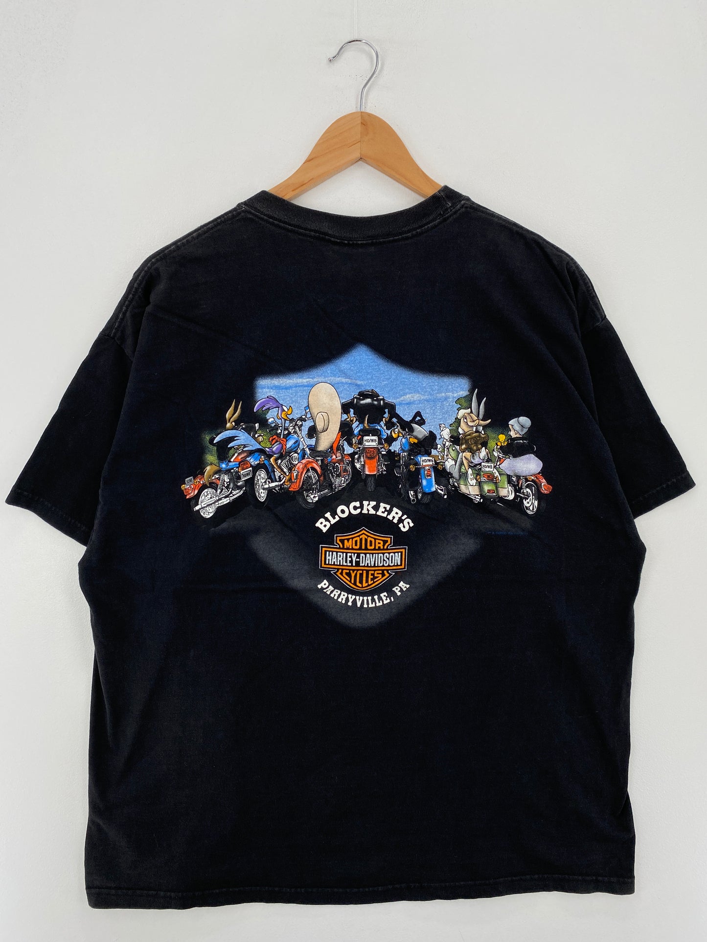 2000 HARLEY DAVIDSON PENNSYLVANIA x LOONEY TUNES Size XL Vintage T-shirt / A7919