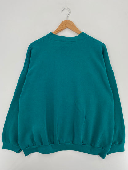 90's MIAMI DOLPHINS Size XXL Vintage NFL Sweat - Shirt/ A5889