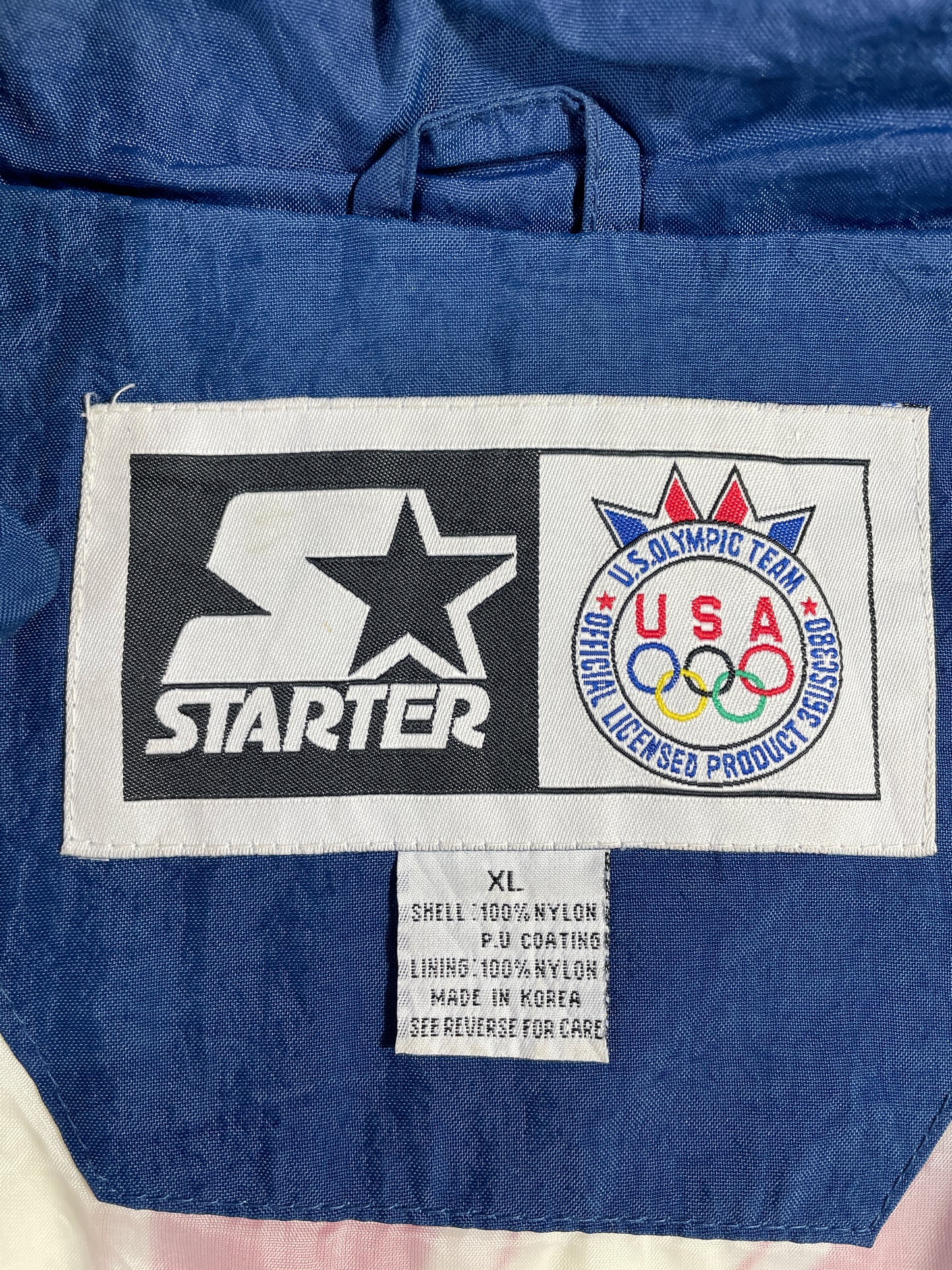 90's STARTER x USA OLYMPIC Size XL Vintage Nylon Jacket / E766