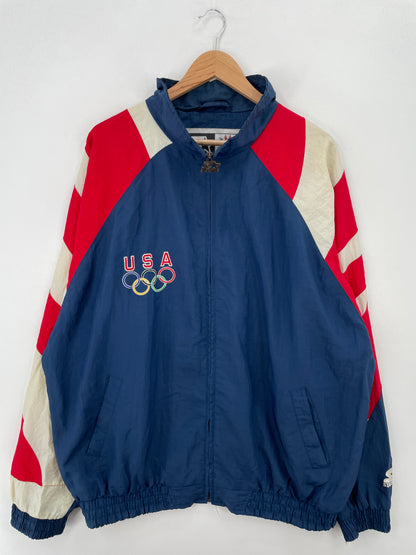 90's STARTER x USA OLYMPIC TEAM Size XL Vintage Nylon Jacket / A7336
