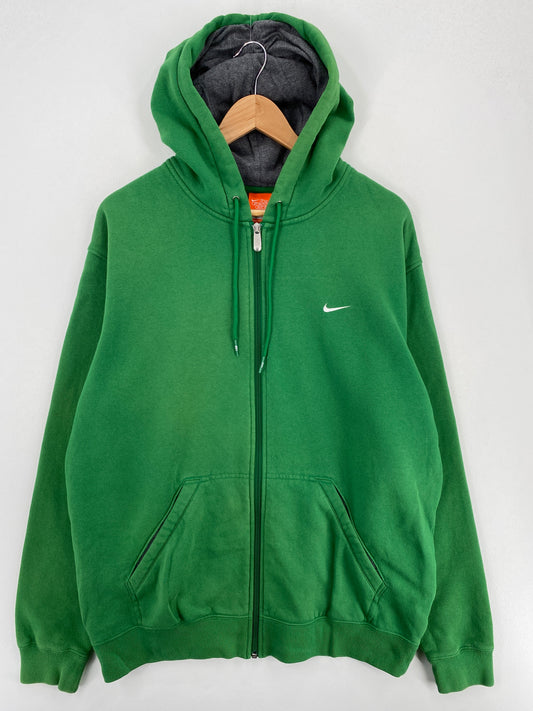 Vintage NIKE MINI SWOOSH Size L Zip Up Hoodie Sweat-shirt / A6441
