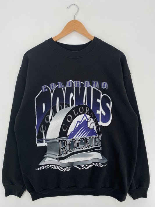 1995 COLORADO ROCKIES Made in USA Size XL Vintage MLB Sweat-Shirt / A5346