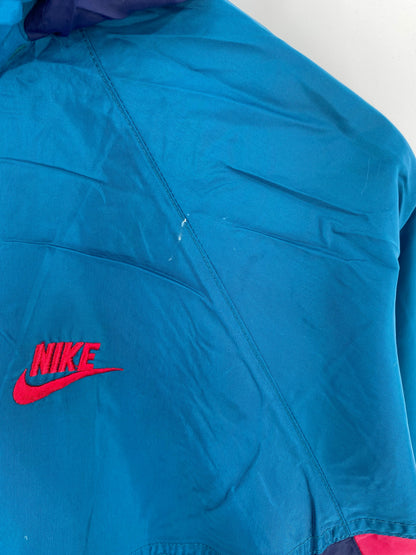 .90’s NIKE Silver Tag Size L Vintage Zip-up Nylon Jacket / A8207